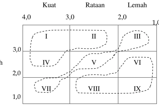 Gambar 1.  Matriks Internal Eksternal 