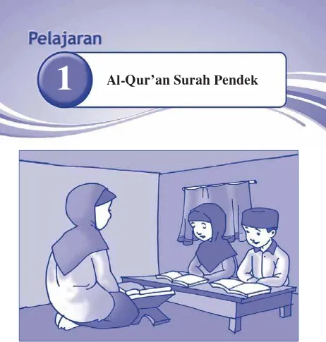 Gambar 1. Belajar membaca dan mengartikan Al-Qur’an