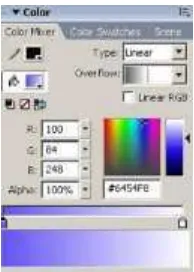 Gambar 8. Tampilan Jendela Color pada Macromedia Flash 8. 