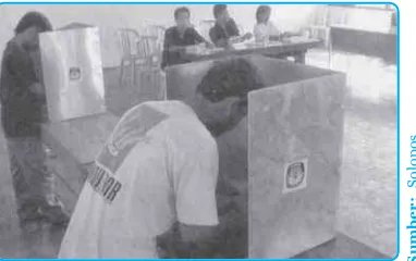 Gambar 2.4 Pencoblosan suara padaPemilu 2004.