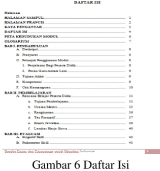 Gambar 6 Daftar Isi 