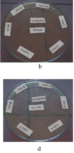 Gambar 5.3 Diameter hambat hasil uji banding aktivitas 