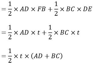 Gambar di samping menunjukkan bahwa trapesium ABCD 