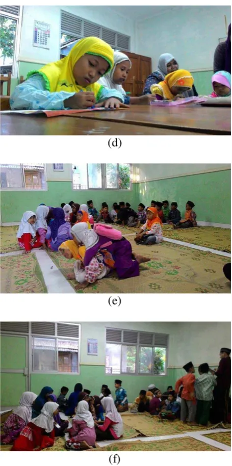 Gambar 7. (a), (b), (c), (d), (e), dan (f) Kegiatan Lomba Ramadhan 