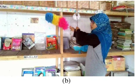 Gambar 9. (a) dan (b) Pemeberdayaan Perpustakaan 