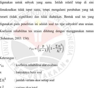 Tabel 3.4 Interpretasi Derajat Reliabilitas 