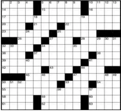 Figure 2.1 Criss-Cross Crossword Puzzle 