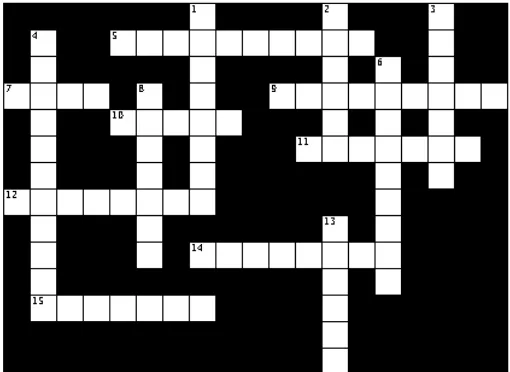 Figure 2.3 Cryptic Crossword Puzzle 