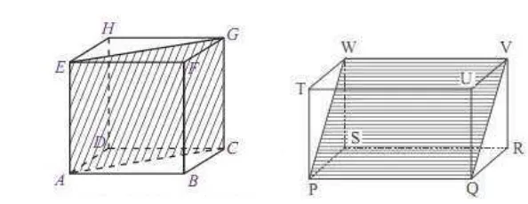 Gambar 2.4 Bidang Diagonal Kubus dan Balok 