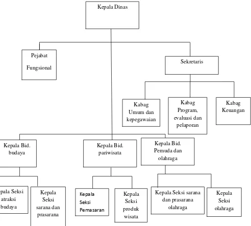 Gambar 2.1 Struktur Organisasi Dinas Kebudayaan,Pariwisata,Pemuda 