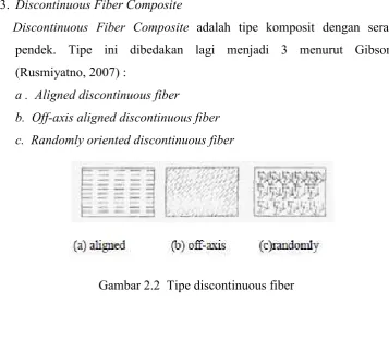 Gambar 2.2  Tipe discontinuous fiber 