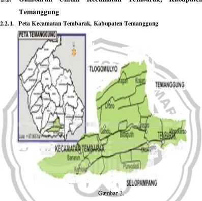 2.2.2.Gambar 2.  Kondisi Geografis Kecamatan Tembarak, Kabupaten Temanggung 