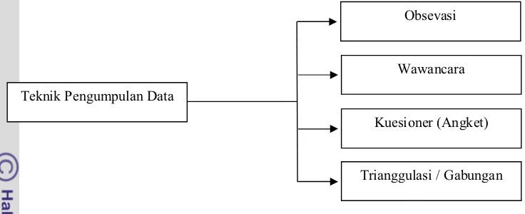 Gambar 4.  Macam-macam Teknik Pengumpulan Data 