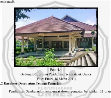 Tabel Jumlah Dosen Program Pendidikan Seni Tari 