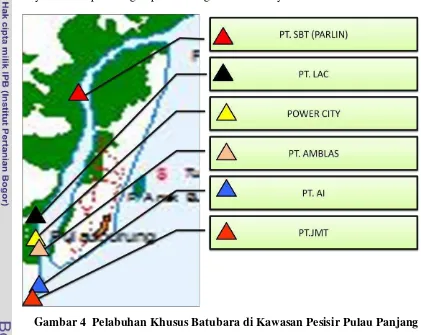 Gambar 4  Pelabuhan Khusus Batubara di Kawasan Pesisir Pulau Panjang 