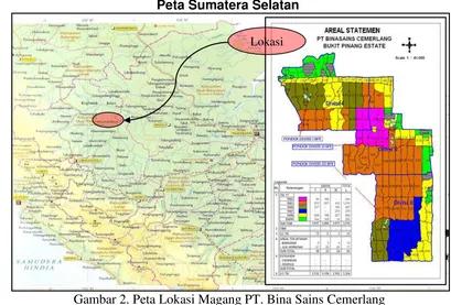 Gambar 2. Peta Lokasi Magang PT. Bina Sains Cemerlang 