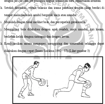 Gambar 3 Teknik Menggiring Bola 