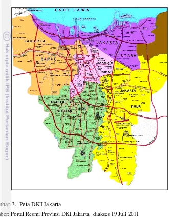 Gambar 3.  Peta DKI Jakarta 