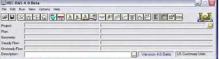 Gambar 2.2 Menu Bar dalam HEC-RAS 