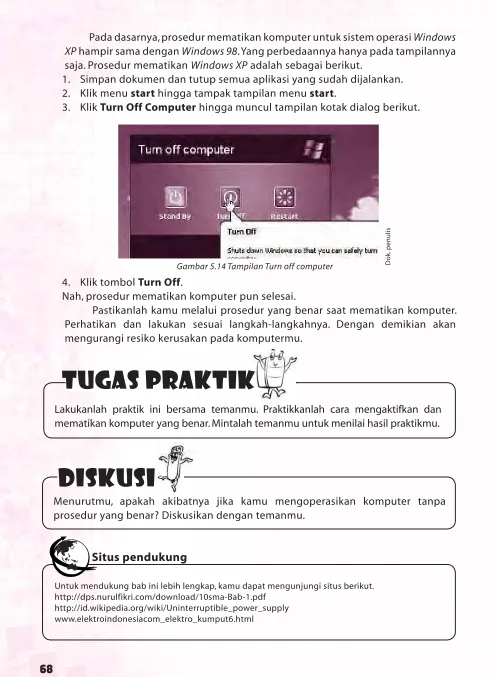 Gambar 5.14 Tampilan Turn off computer