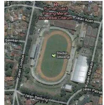 Gambar 14 Peta Lokasi Stadion Siliwangi 