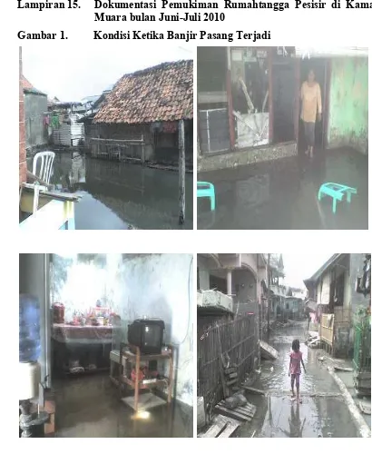Gambar 1.     Kondisi Ketika Banjir Pasang Terjadi 