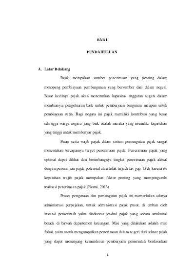 PENDAHULUAN Pengaruh Penerapan Sistem Administrasi Perpajakan Modern ...