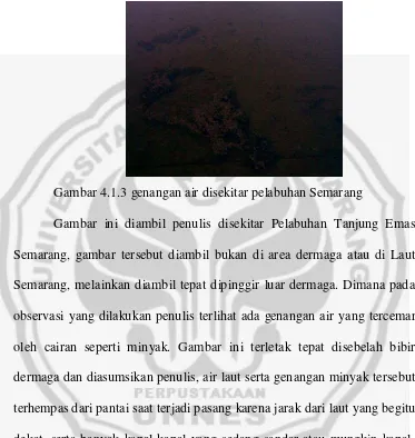 Gambar 4.1.3 genangan air disekitar pelabuhan Semarang 