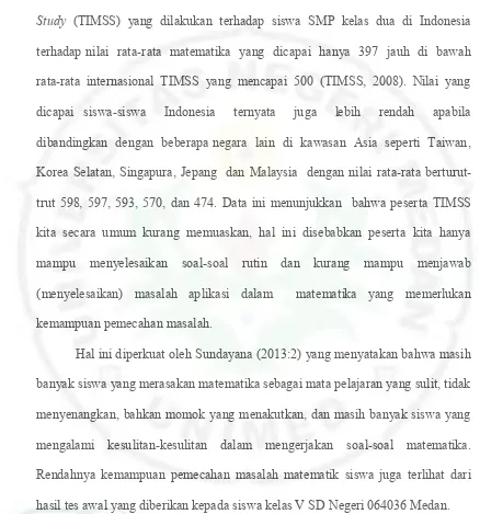 Gambar. 1.1 : Tes Kemampuan Pemecahan Masalah Matematik  