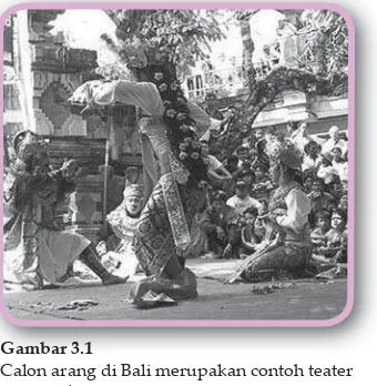 jasmaniah antara pemain dan penonton, Gambar 3.1hubungan rohaniah antara keduanya sangatlah Calon arang di Bali merupakan contoh teater 