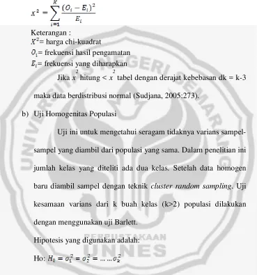 tabel dengan derajat kebebasan dk = k-3 