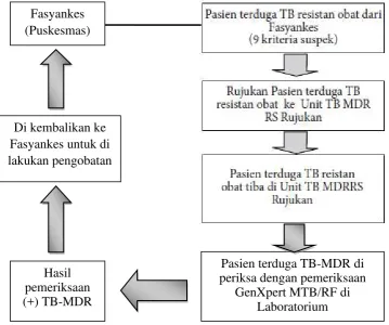 Gambar 2.4 Mekanisme Alur Rujukan Pasien Terduga TB-MDR dari 