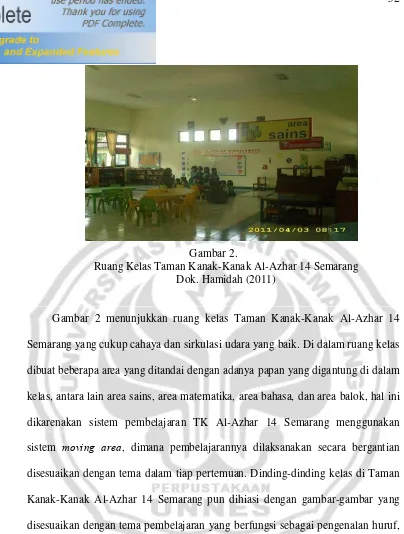 Gambar 2. Ruang Kelas Taman Kanak-Kanak Al-Azhar 14 Semarang 