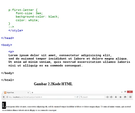 Gambar 2.2Kode HTML 