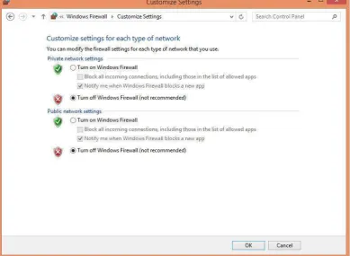 Gambar 4. 21 Disable Firewall pada Host 