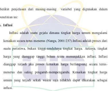 Tabel 4.2 Inflasi  di Indonesia  (dalam bentuk persen) 