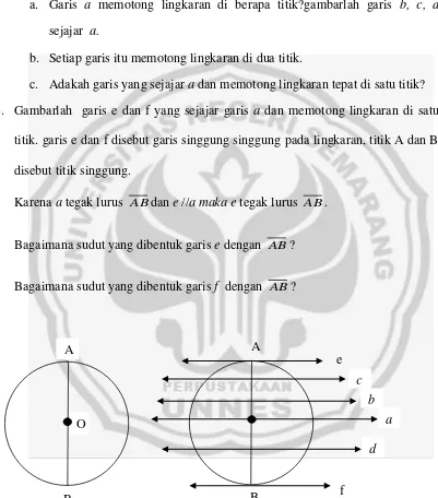 Gambar 2.2 Langkah-langkah Menunjukkan  Garis Singgung Lingkaran 