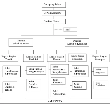 Gambar X.3 Struktur Organisasi Perusahaan 