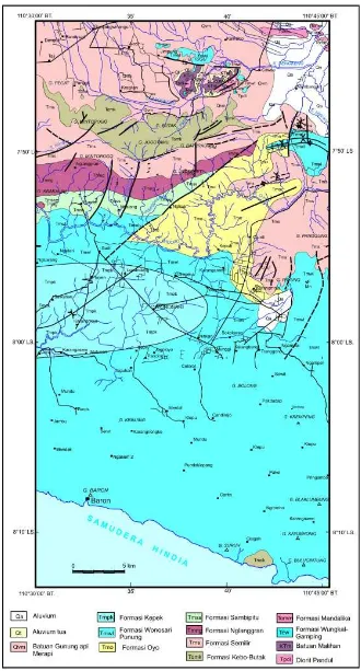 Gambar 4. Peta Geologi Daerah Wonosari