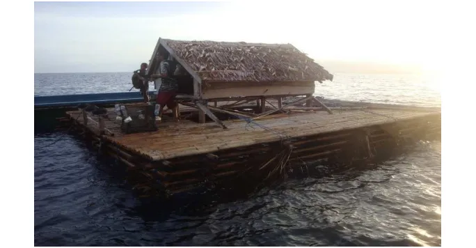 Gambar 3  Rumpon bambu di  Desa Sathean Kabupaten Maluku Tenggara 