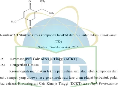 Gambar 2.3 Struktur kimia komponen bioaktif dari biji jinten hitam, timokuinon 