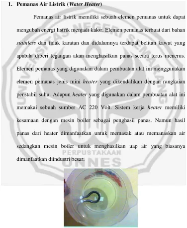 Gambar 1. Elemen pemanas pada heater 