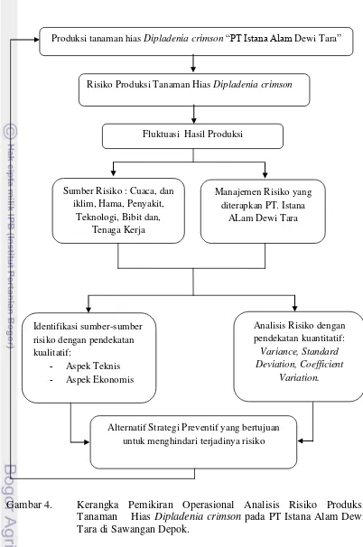 Gambar 4. Kerangka Pemikiran Operasional Analisis Risiko Produksi 