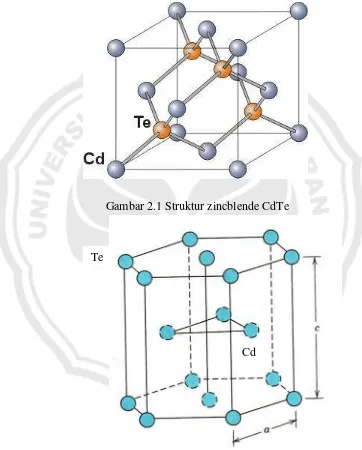 Gambar 2.1 Struktur zincblende CdTe  