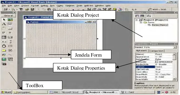 Gambar 2.14 Jendela Program Visual Basic 