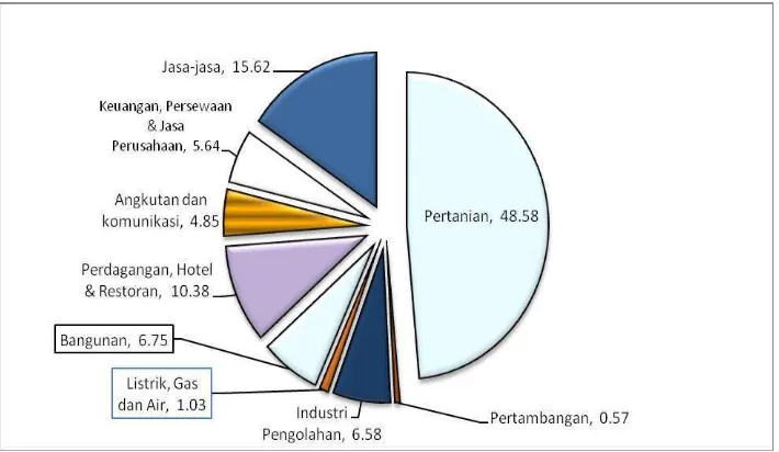 Gambar 15.Sektor perekonomian Kabupaten Soppeng  (Sumber:  BPS Kab. Soppeng, 2009) 