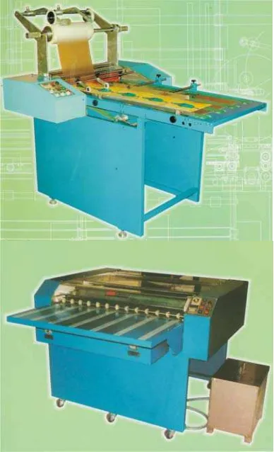 Gambar 9.2. Mesin laminasi sistem panas (thermalbuatan PAMOR – Behe Machinery Workshop 