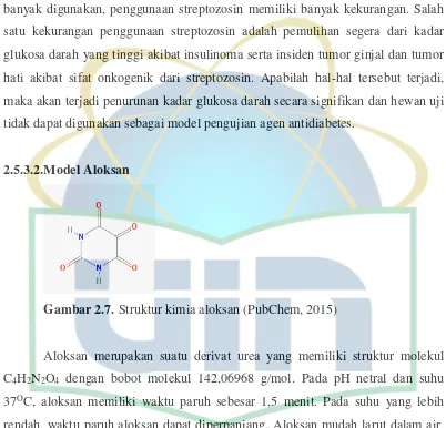 Gambar 2.7. Struktur kimia aloksan (PubChem, 2015) 