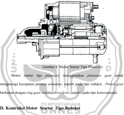 Gambar 8. Motor Starter Tipe Planetary 