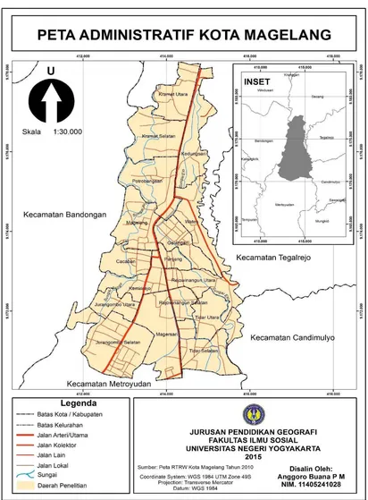 Gambar 2. Peta Administratif Kota Magelang 
